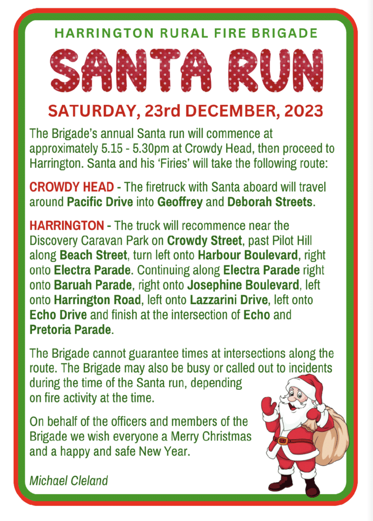 Harringtin Rural Fire Brigade Santa Run